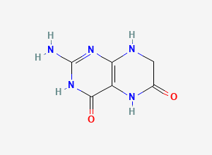 Two-dimensional chemical structure of 7,8-Dihydroxanthopterin, CAS 1131-35-7