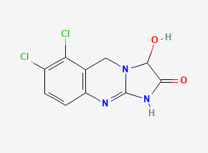 Two-dimensional chemical structure of Anagrelide 3-Hydroxy Impurity, CAS 733043-41-9