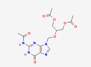 Two-dimensional chemical structure of Triacetyl Ganciclovir, CAS 86357-14-4