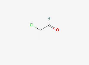 Two-dimensional chemical structure of 2-Chloropropanal, CAS 683-50-1