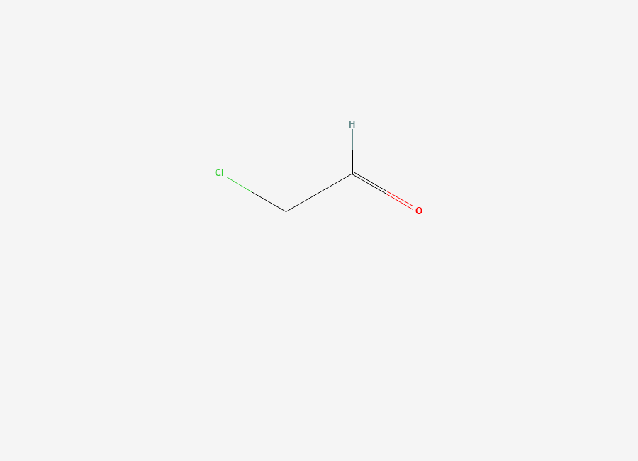 Two-dimensional chemical structure of 2-Chloropropanal, CAS 683-50-1