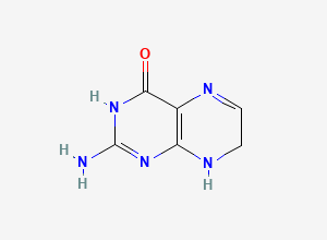 Two-dimensional chemical structure of 7,8-Dihydropterin, CAS 17838-80-1