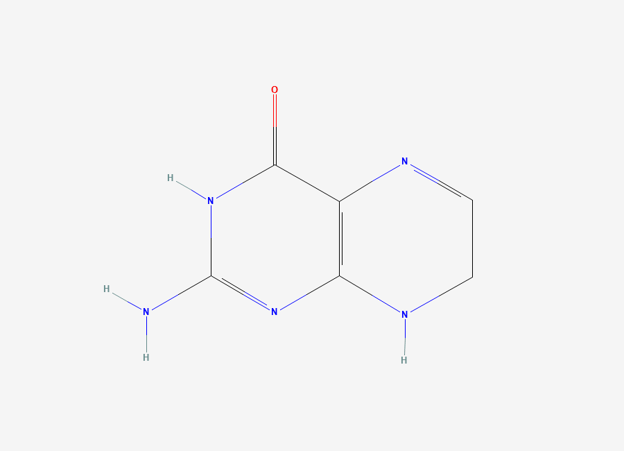 Two-dimensional chemical structure of 7,8-Dihydropterin, CAS 17838-80-1