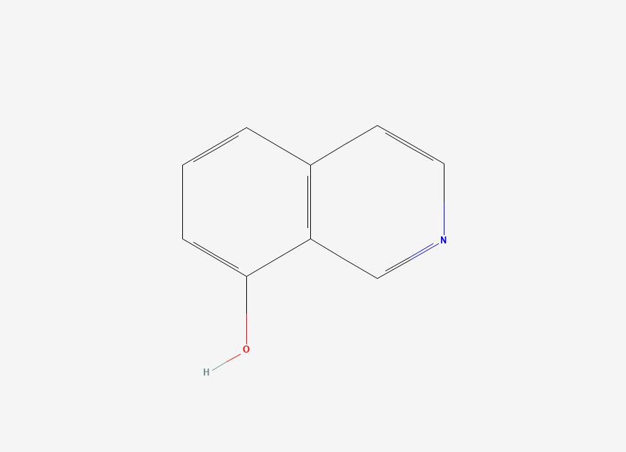 Two-dimensional chemical structure of 8-Hydroxyisoquinoline