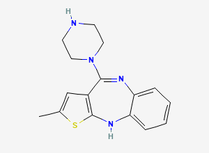 Two-dimensional chemical structure of Olanzapine N-desmethyl Impurity, CAS 161696-76-0