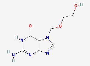 Two-dimensional chemical structure of Acyclovir EP Impurity C/ 7-Acyclovir Impurity / Acyclovir N7-Isomer, CAS 91702-61-3