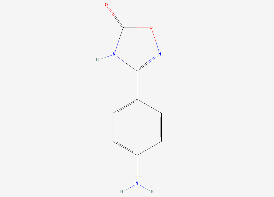 Two-dimensional chemical structure of 3-(4-Aminophenyl)-1,2,4-oxadiazol-5(2H)-one