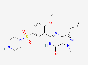 Two-dimensional chemical structure of Sildenafil N-Desmethyl, CAS 139755-82-1