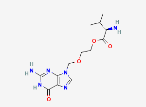 Two-dimensional chemical structure of D-Valacyclovir / D-Valine / Valaciclovir EP Impurity R, CAS 142963-60-8