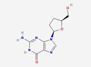 Two-dimensional chemical structure of Dideoxyguanosine