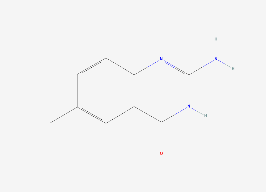 Two-dimensional chemical structure of 2-amino-6-methylquinazolin-4(3H)-one