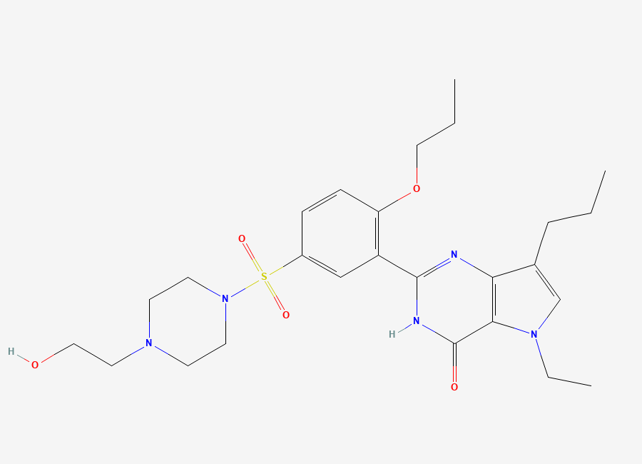 Two-dimensional chemical structure of Mirodenafil