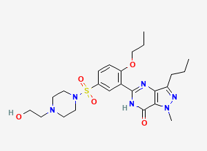 Two-dimensional chemical structure of Propoxyphenyl Homohydroxysildenafil, CAS 139755-87-6