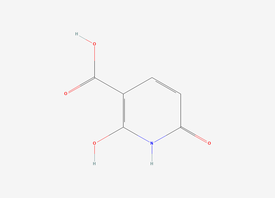 Two-dimensional chemical structure of 2,6-Dihydroxynicotinic acid