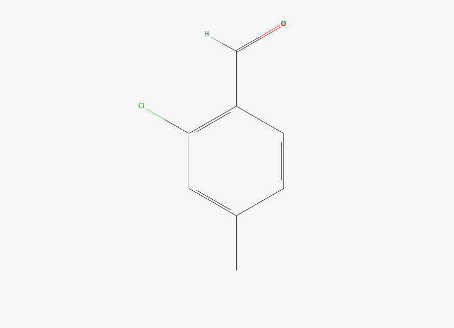 Two-dimensional chemical structure of 2-Chloro-4-methylbenzaldehyde