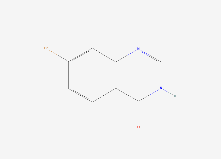 Two-dimensional chemical structure of 7-Bromo-3,4-dihydroquinazolin-4-one