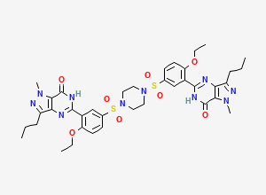 Two-dimensional chemical structure of Sildenafil Dimer Impurity / Sildenafil EP Impurity G, CAS 1346602-67-2