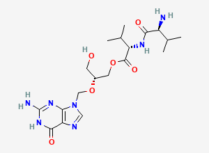 Two-dimensional chemical structure of Valganciclovir EP Impurity P, CAS 897937-73-4