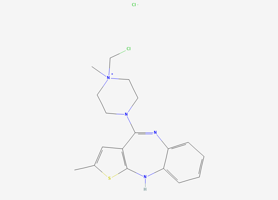 Two-dimensional chemical structure of Olanzapine EP Impurity C (Chloride), CAS 719300-59-1
