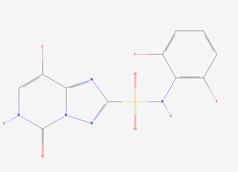 Two-dimensional chemical structure of 5-Hydroxy-florasulam