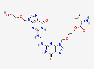 Two-dimensional chemical structure of Valaciclovir EP Impurity O