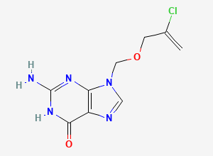 Two-dimensional chemical structure of Ganciclovir EP Impurity A, CAS 1797982-93-4