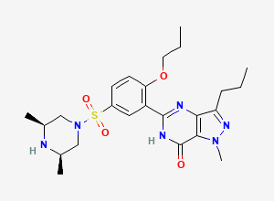 Two-dimensional chemical structure of O-Desethyl-O-propyl Methisosildenafil, CAS 1391053-82-9