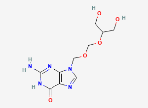Two-dimensional chemical structure of Ganciclovir EP Impurity D, CAS 1346598-14-8