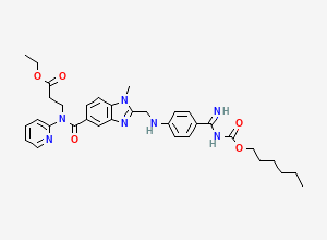 Two-dimensional chemical structure of Dabigatran Etexilate, CAS 211915-06-9