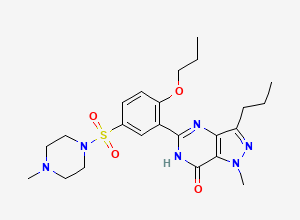 Two-dimensional chemical structure of Propoxyphenyl Sildenafil, CAS 877777-10-1