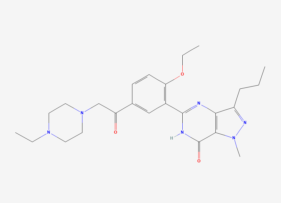 Two-dimensional chemical structure of Acetildenafil