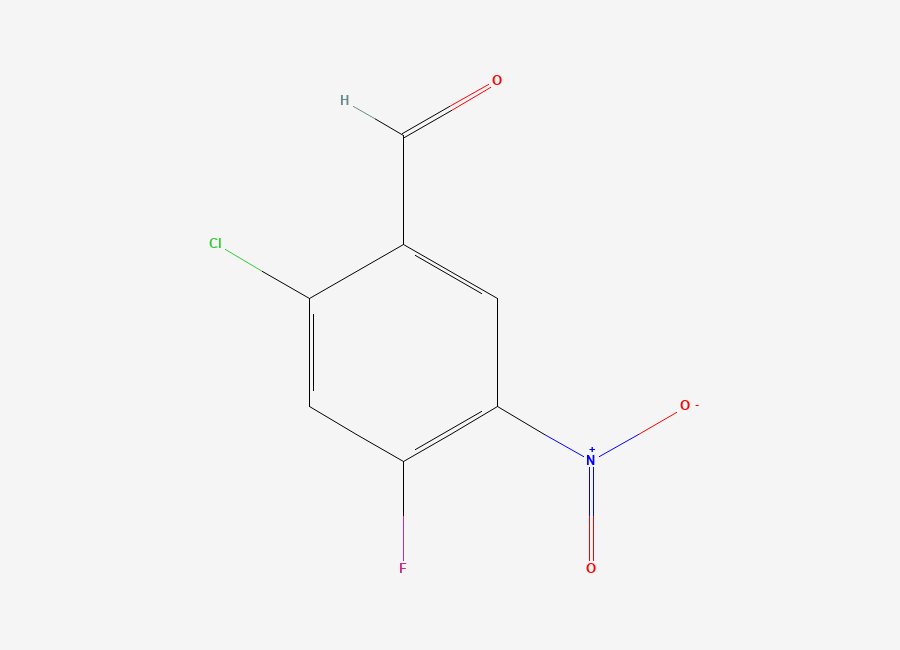 Two-dimensional chemical structure of 2-Chloro-4-fluoro-5-nitrobenzaldehyde