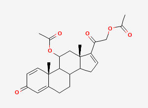 Two-dimensional chemical structure of Budesonide Impurity 109