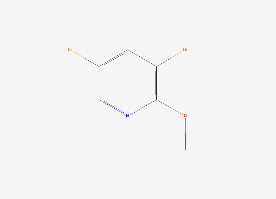 Two-dimensional chemical structure of 3,5-Dibromo-2-methoxypyridine