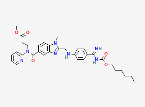 Two-dimensional chemical structure of Dabigatran iMpurity J, CAS 211915-00-3
