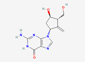 Two-dimensional chemical structure of Ent-Entecavir Impurity, CAS 188399-46-4