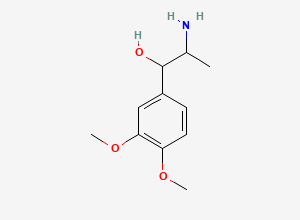 Two-dimensional chemical structure of 2-Amino-(3,4-dimethoxyphenyl)-propanol