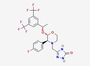 Two-dimensional chemical structure of Aprepitant (S,S,S)-Isomer, CAS 1242175-40-1