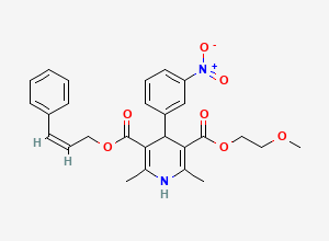 Two-dimensional chemical structure of (Z)-Cinnamyl Cilnidipine