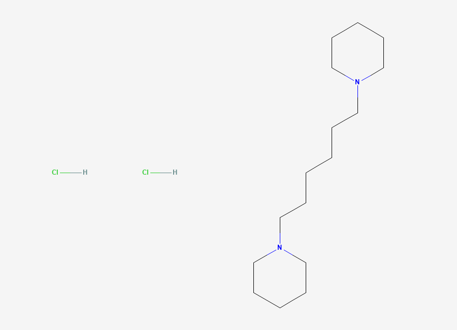 Two-dimensional chemical structure of Piperidine, 1,1'-(1,6-hexanediyl)bis-, dihydrochloride