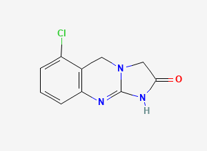 Two-dimensional chemical structure of Anagrelide 7-Dechloro Impurity, CAS 61834-95-5