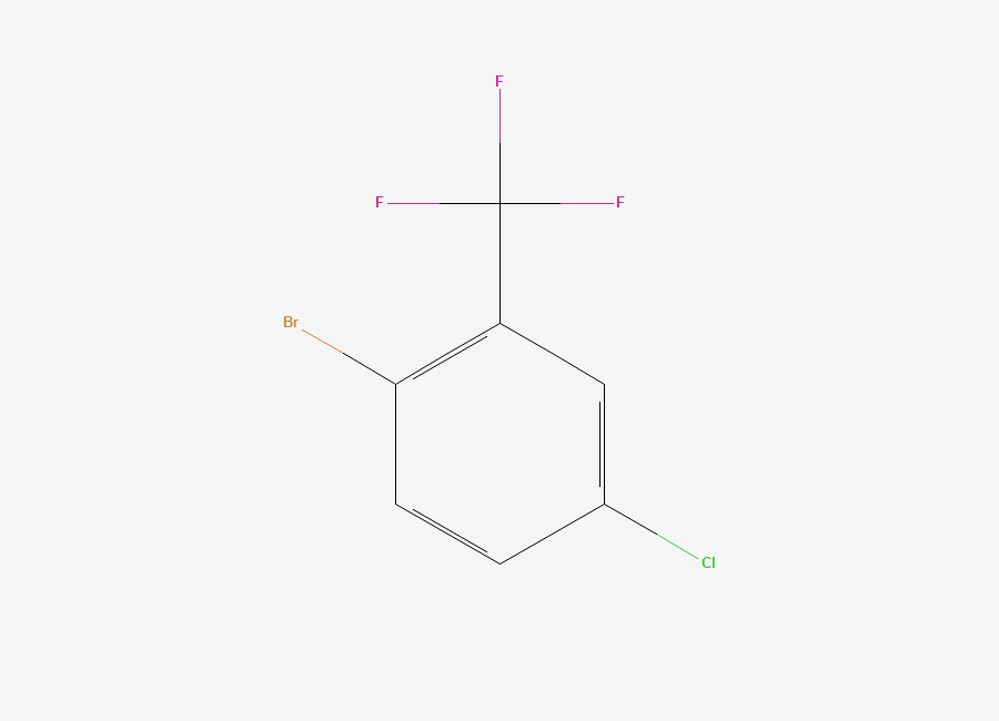 Two-dimensional chemical structure of 2-Bromo-5-chlorobenzotrifluoride