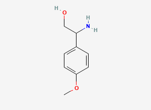Two-dimensional chemical structure of 2-Amino-2-(4-methoxyphenyl)ethan-1-ol
