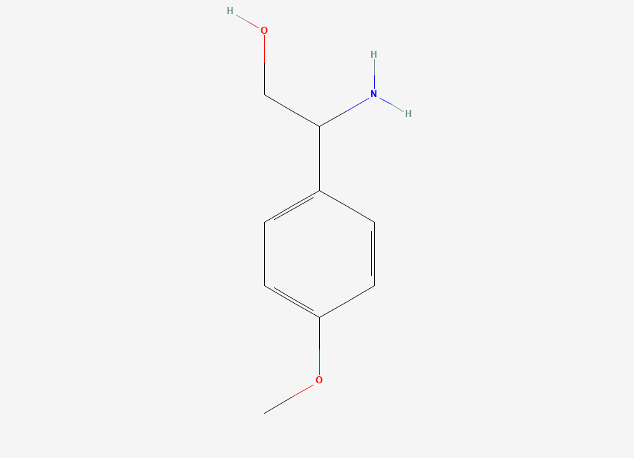 Two-dimensional chemical structure of 2-Amino-2-(4-methoxyphenyl)ethan-1-ol