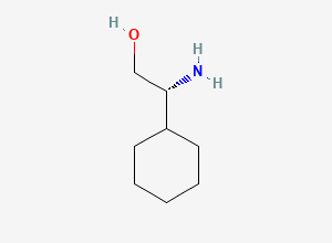 Two-dimensional chemical structure of (2R)-2-amino-2-cyclohexylethan-1-ol