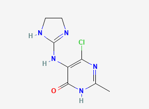 Two-dimensional chemical structure of Moxonidine EP Impurity D / 6-Desmethylmoxonidine, CAS 352457-33-1