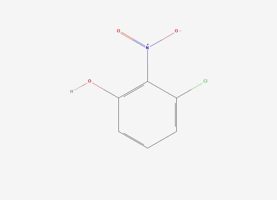 Two-dimensional chemical structure of 3-Chloro-2-nitrophenol