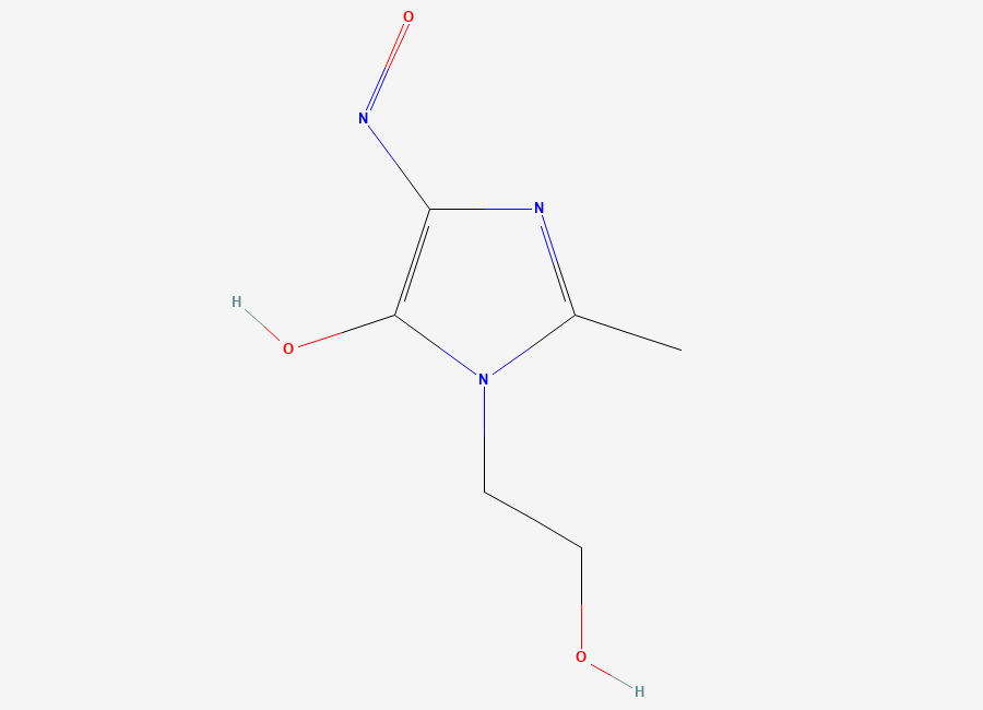 Two-dimensional chemical structure of 3-(2-Hydroxyethyl)-5-(hydroxyimino)-2-methyl-3,5-dihydro-4H-imidazol-4-one