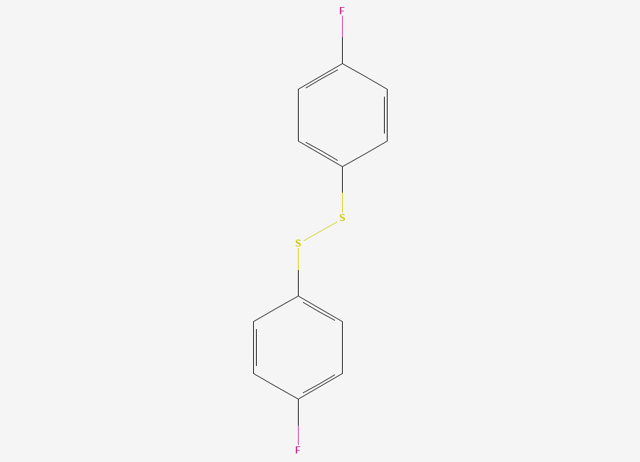 Two-dimensional chemical structure of 1,2-Bis(4-fluorophenyl)disulfane