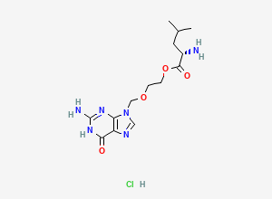 Two-dimensional chemical structure of Acyclovir L-Leucinate
